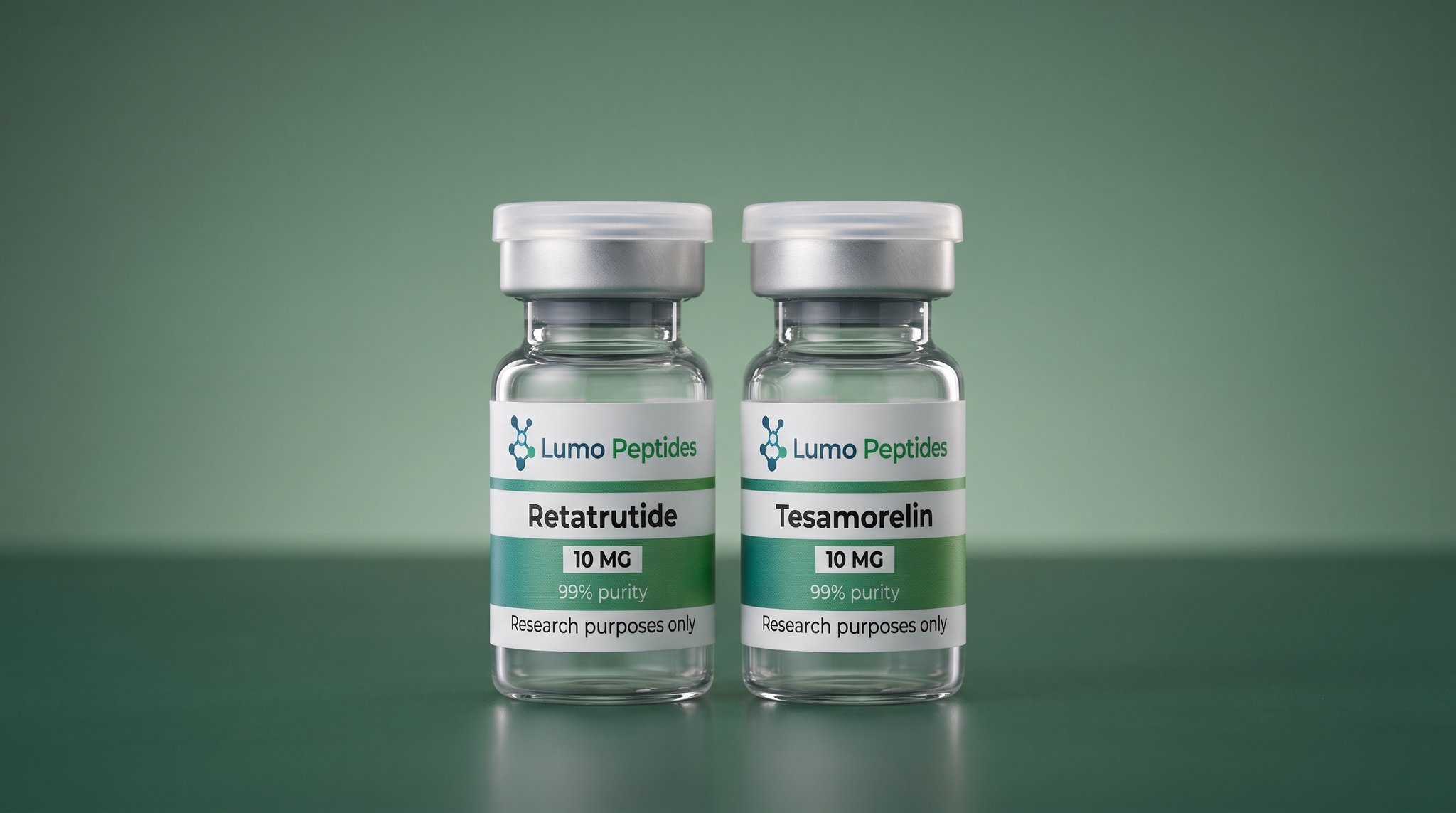 Retatrutide- en Tesamorelin-vials